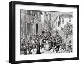 Mahmud Nedim Pasha (1818-1883). Ottoman Statesman. Protests in the Streets of Istanbul Against Mini-null-Framed Giclee Print
