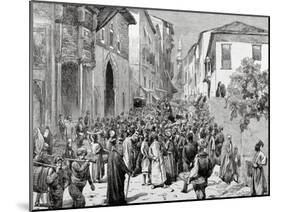 Mahmud Nedim Pasha (1818-1883). Ottoman Statesman. Protests in the Streets of Istanbul Against Mini-null-Mounted Giclee Print