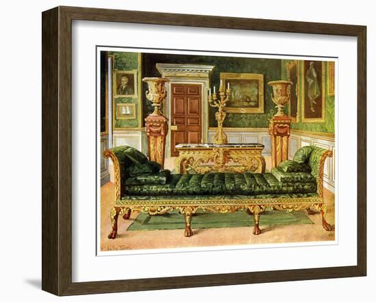 Mahogany and Gilt Georgian Suite, Longford Castle, Wiltshire, 1911-1912-Edwin Foley-Framed Giclee Print