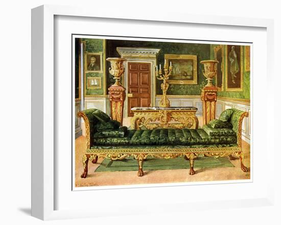 Mahogany and Gilt Georgian Suite, Longford Castle, Wiltshire, 1911-1912-Edwin Foley-Framed Giclee Print