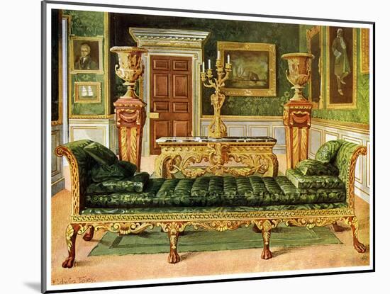 Mahogany and Gilt Georgian Suite, Longford Castle, Wiltshire, 1911-1912-Edwin Foley-Mounted Giclee Print