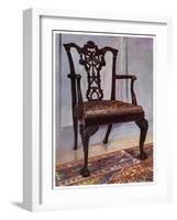 Mahogany Armchair, Style of Chippendale, 1911-1912-Edwin Foley-Framed Giclee Print