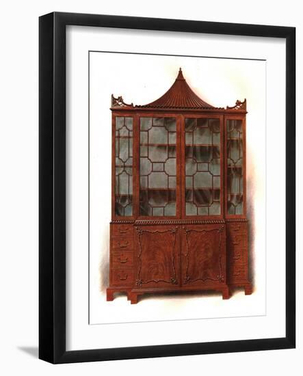 Mahogany china cabinet, 1906-Shirley Slocombe-Framed Giclee Print