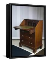 Mahogany Chippendale Style Slant Top Desk, Leaf Open, United Kingdom, Mid-18th Century-null-Framed Stretched Canvas