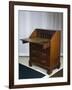 Mahogany Chippendale Style Slant Top Desk, Leaf Open, United Kingdom, Mid-18th Century-null-Framed Giclee Print