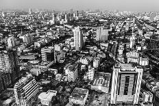 Black and White Landscape of Bangkok-Mahoks-Photographic Print