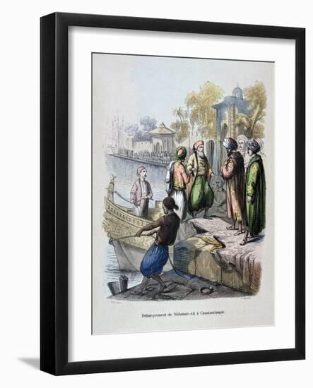 Mahomet Ali Arriving in Constantinople, C1847-Jean Adolphe Beauce-Framed Giclee Print