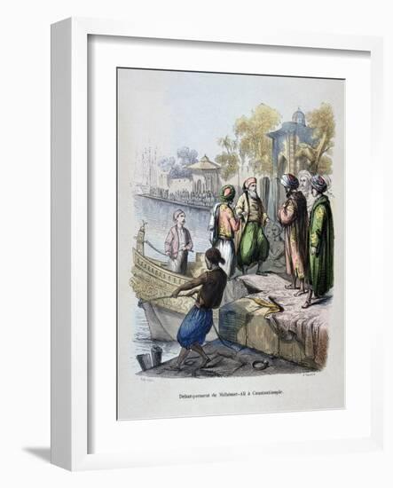 Mahomet Ali Arriving in Constantinople, C1847-Jean Adolphe Beauce-Framed Giclee Print