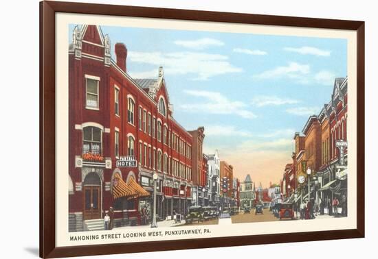 Mahoning Street, Punxutawney, Pennsylvania-null-Framed Art Print