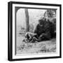 Mahout Removing a Thorn from an Elephant's Foot, Behar Tiger Shoot, India, C1900s-Underwood & Underwood-Framed Photographic Print