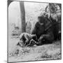 Mahout Removing a Thorn from an Elephant's Foot, Behar Tiger Shoot, India, C1900s-Underwood & Underwood-Mounted Photographic Print