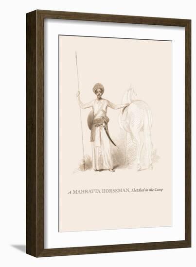 Mahratta Horseman-Baron De Montalemert-Framed Art Print