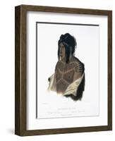 Mahsette-Kuiuab, Chief of the Cree Indians, Travels in the Interior of North America-Karl Bodmer-Framed Giclee Print