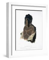 Mahsette-Kuiuab, Chief of the Cree Indians, Travels in the Interior of North America-Karl Bodmer-Framed Giclee Print