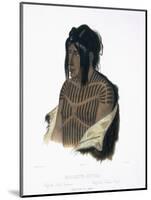 Mahsette-Kuiuab, Chief of the Cree Indians, Travels in the Interior of North America-Karl Bodmer-Mounted Giclee Print