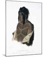 Mahsette-Kuiuab, Chief of the Cree Indians, Travels in the Interior of North America-Karl Bodmer-Mounted Giclee Print