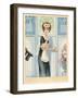 Maid Admitting Visitor-Maurice Milliere-Framed Art Print