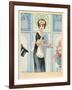 Maid Admitting Visitor-Maurice Milliere-Framed Art Print