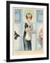 Maid Admitting Visitor-Maurice Milliere-Framed Art Print