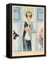 Maid Admitting Visitor-Maurice Milliere-Framed Stretched Canvas