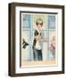 Maid Admitting Visitor-Maurice Milliere-Framed Art Print