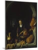 Maid Cleaning Carrots-Gerrit Dou-Mounted Giclee Print