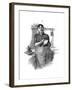 Maid Cleans Shoes-null-Framed Giclee Print