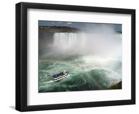 Maid of the Mist Boat Ride, at the Base of Niagara Falls, Canadian Side, Ontario, Canada-Ethel Davies-Framed Photographic Print