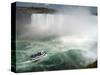 Maid of the Mist Boat Ride, at the Base of Niagara Falls, Canadian Side, Ontario, Canada-Ethel Davies-Stretched Canvas
