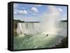 Maid of the Mist Tour Boat under the Horseshoe Falls Waterfall at Niagara Falls, Ontario, Canada-Neale Clarke-Framed Stretched Canvas
