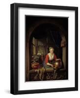 Maid Servant at a Window-Gerrit or Gerard Dou-Framed Giclee Print