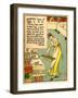 Maid Sets Knives & Forks On A Table-Walter Crane-Framed Art Print