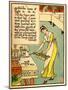 Maid Sets Knives & Forks On A Table-Walter Crane-Mounted Art Print