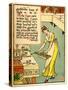 Maid Sets Knives & Forks On A Table-Walter Crane-Stretched Canvas