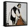 Maid-Banksy-Framed Stretched Canvas