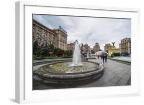 Maidan Nezalezhnosti Center of Kiev (Kyiv), Ukraine, Europe-Michael Runkel-Framed Photographic Print