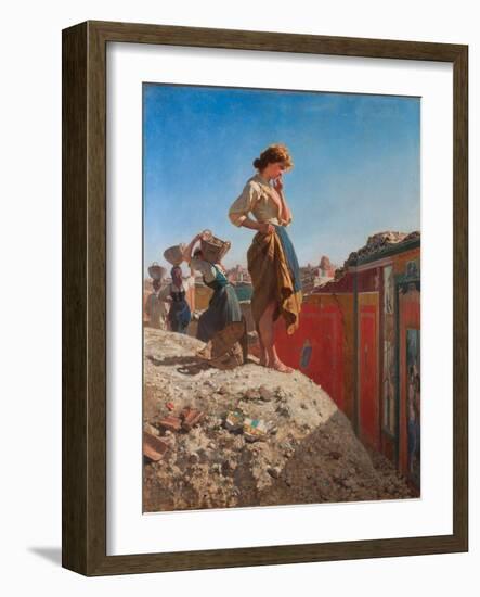 Maiden in the Excavations of Pompeii-Filippo Palizzi-Framed Giclee Print