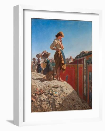 Maiden in the Excavations of Pompeii-Filippo Palizzi-Framed Giclee Print