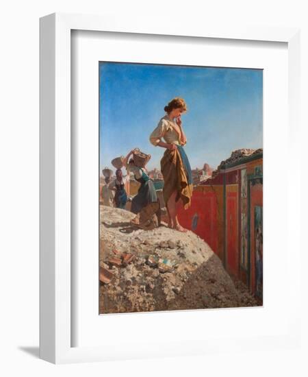 Maiden in the Excavations of Pompeii-Filippo Palizzi-Framed Giclee Print