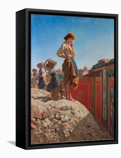 Maiden in the Excavations of Pompeii-Filippo Palizzi-Framed Stretched Canvas