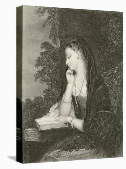 Maiden Meditation-Gilbert Stuart Newton-Stretched Canvas