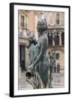 Maiden Statue, Central Fountain Representing Rio Turia, and Cathedral-Eleanor Scriven-Framed Photographic Print