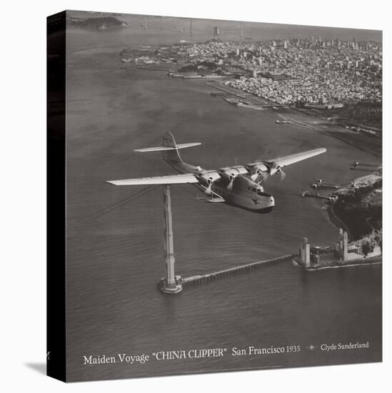 Maiden Voyage, China Clipper, San Francisco, California 1935-Clyde Sunderland-Stretched Canvas