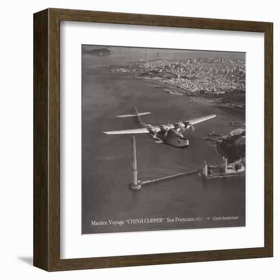 Maiden Voyage, China Clipper, San Francisco, California 1935-Clyde Sunderland-Framed Art Print