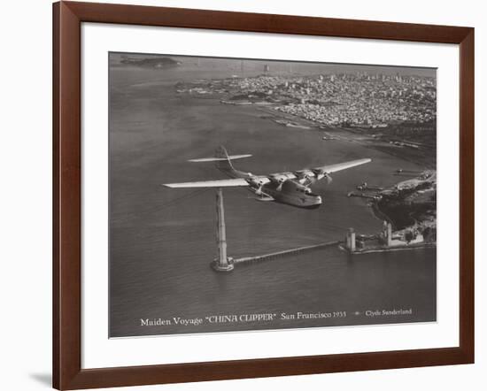 Maiden Voyage, China Clipper, San Francisco, California 1935-Clyde Sunderland-Framed Art Print