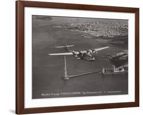 Maiden Voyage, China Clipper, San Francisco, California 1935-Clyde Sunderland-Framed Art Print