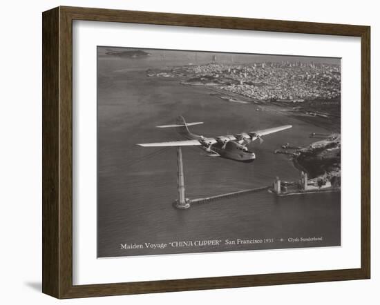 Maiden Voyage, China Clipper, San Francisco, California 1935-Clyde Sunderland-Framed Art Print