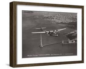 Maiden Voyage, China Clipper, San Francisco, California 1935-Clyde Sunderland-Framed Art Print