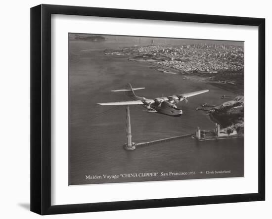 Maiden Voyage, China Clipper, San Francisco, California 1935-Clyde Sunderland-Framed Art Print