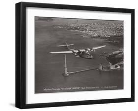 Maiden Voyage, China Clipper, San Francisco, California 1935-Clyde Sunderland-Framed Art Print